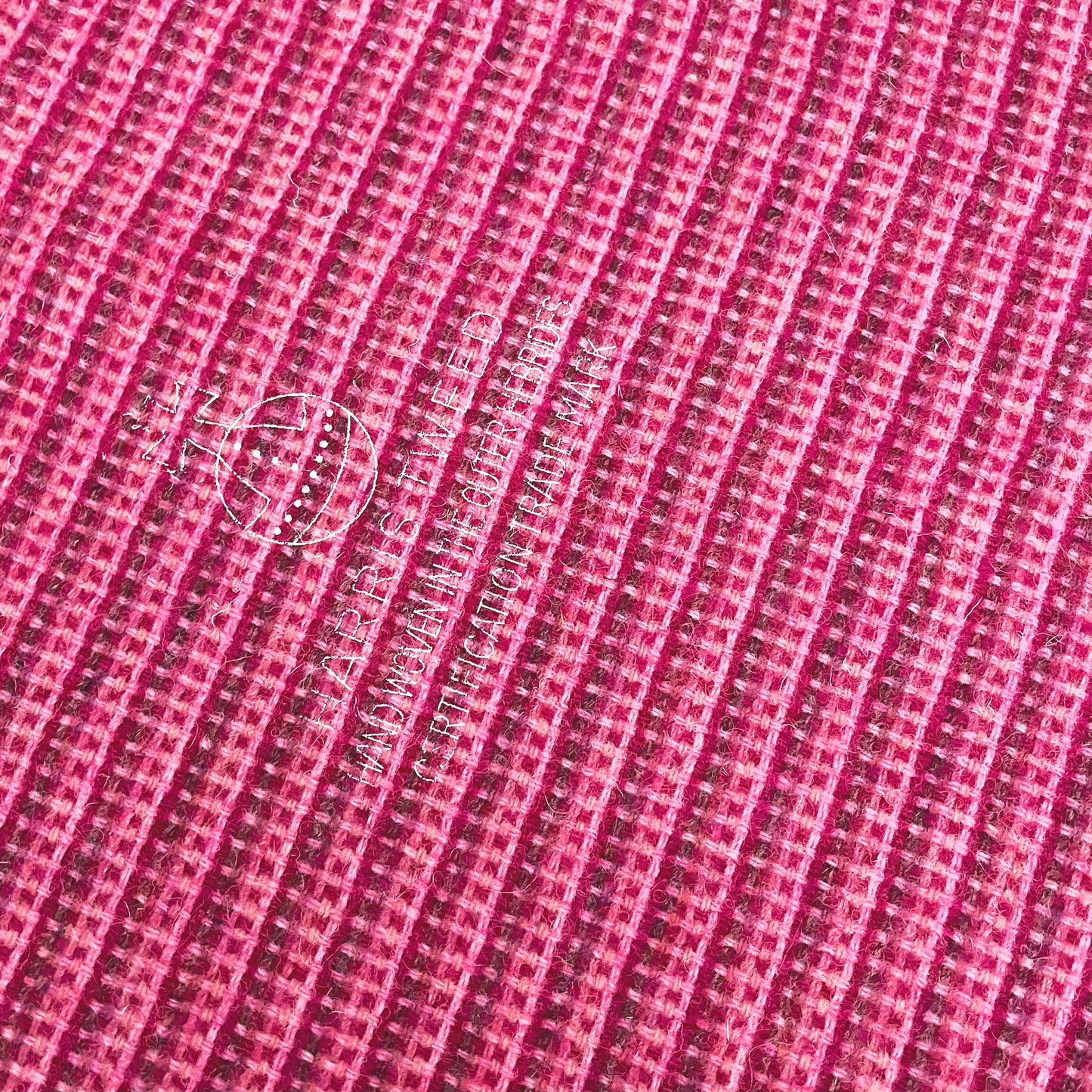 Bubblegum Pink Basket Weave Harris Tweed