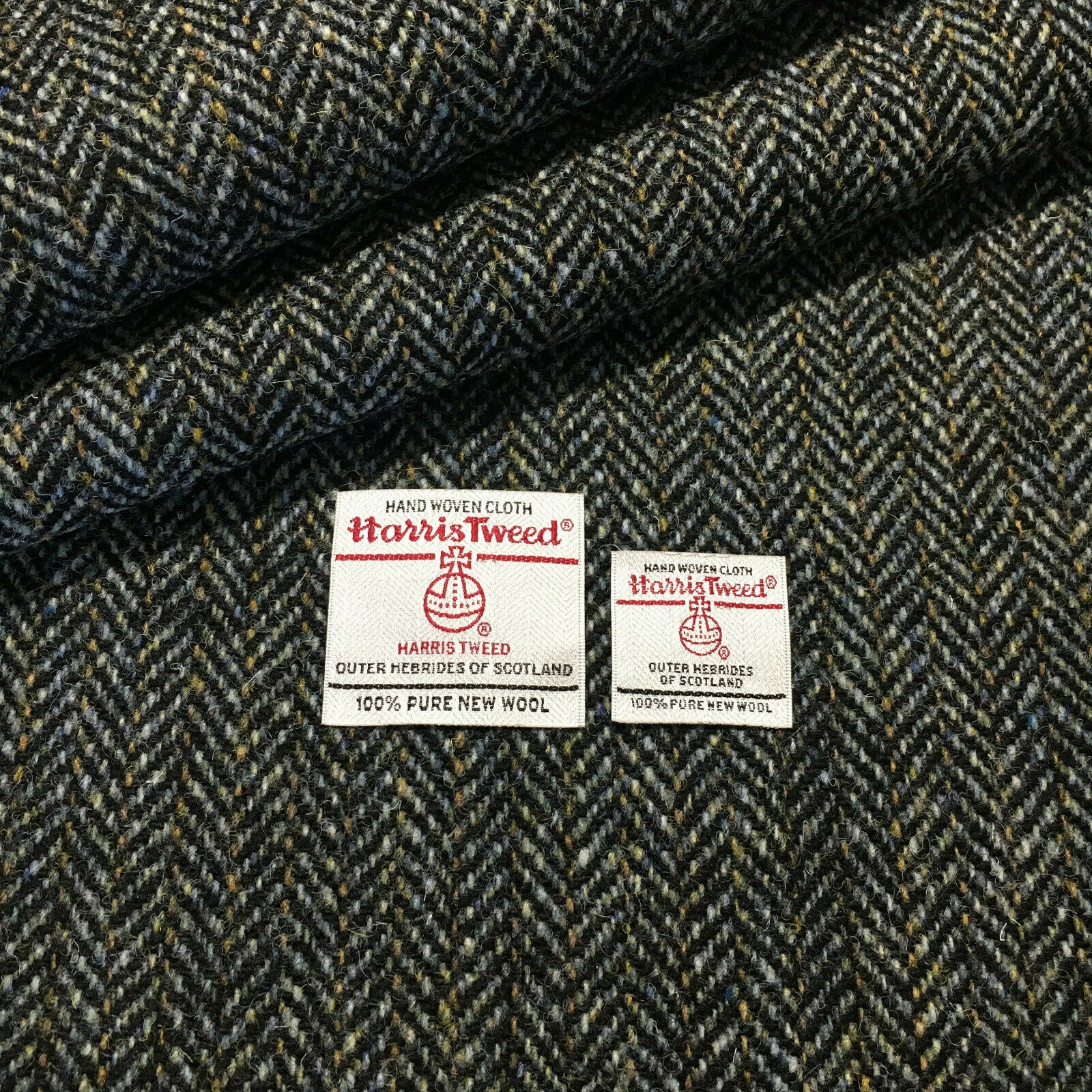Black & Blue / Gold Herringbone Harris Tweed – The Harris Tweed Store